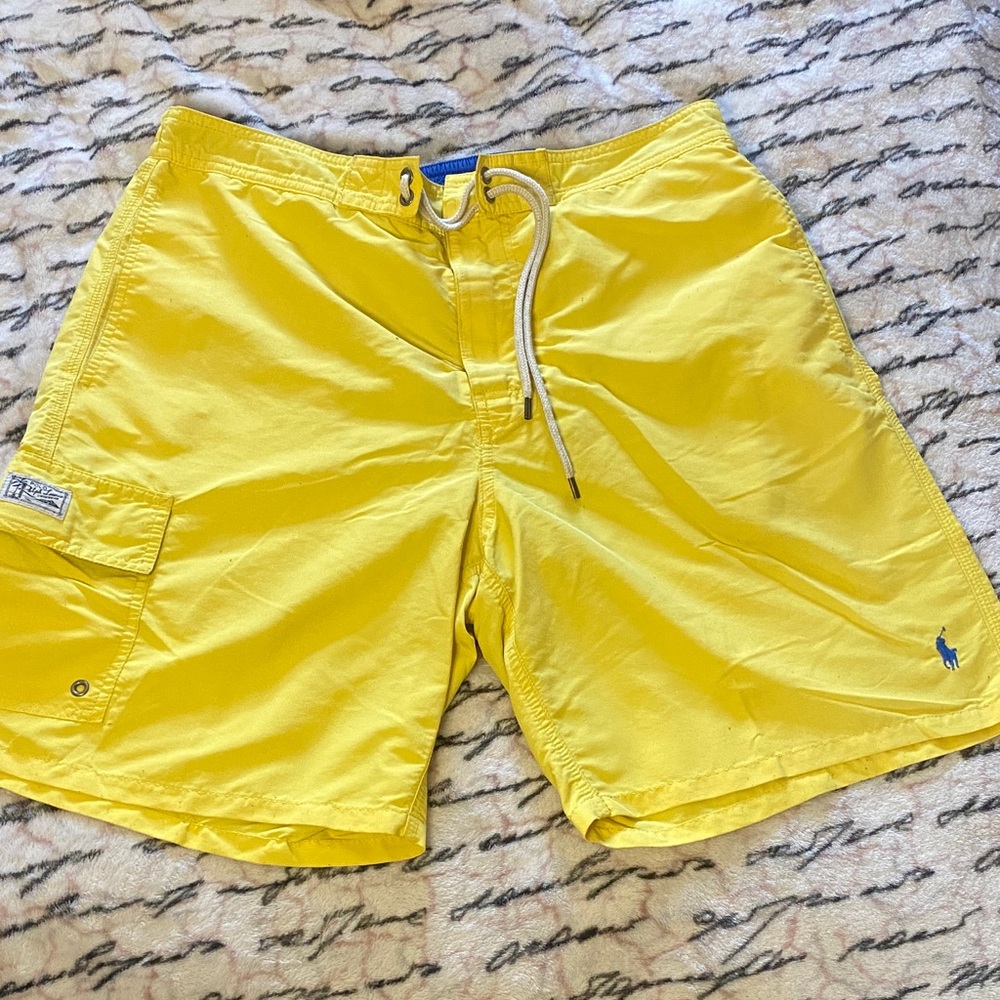 Polo by Ralph Lauren Men's Bright Yellow Board Shorts